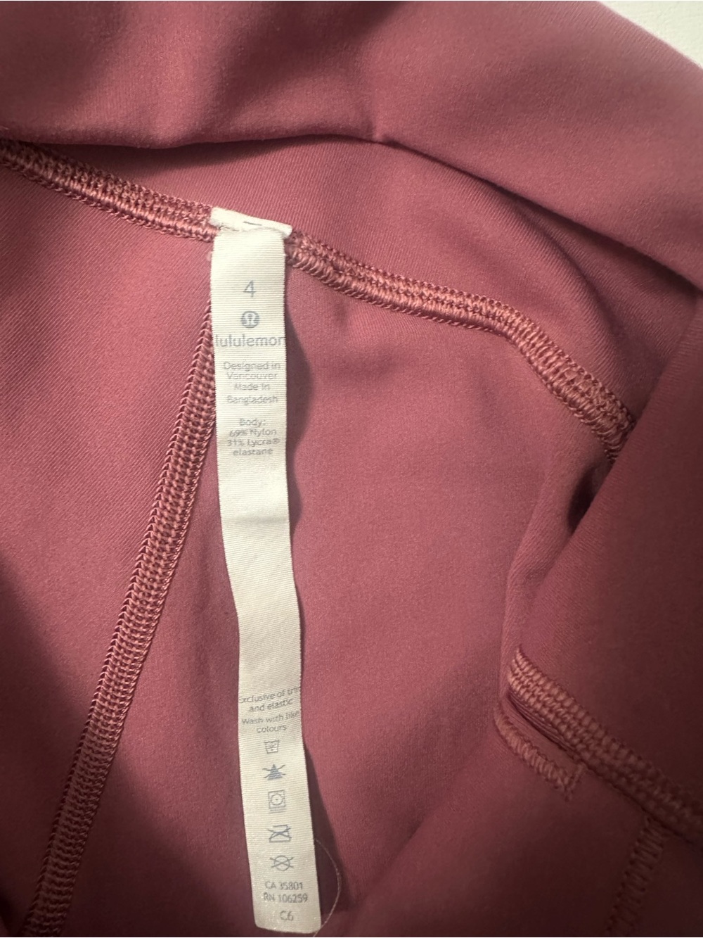 Lululemon High-Waist Seamless Leggings - Wine - Picture 5 of 7